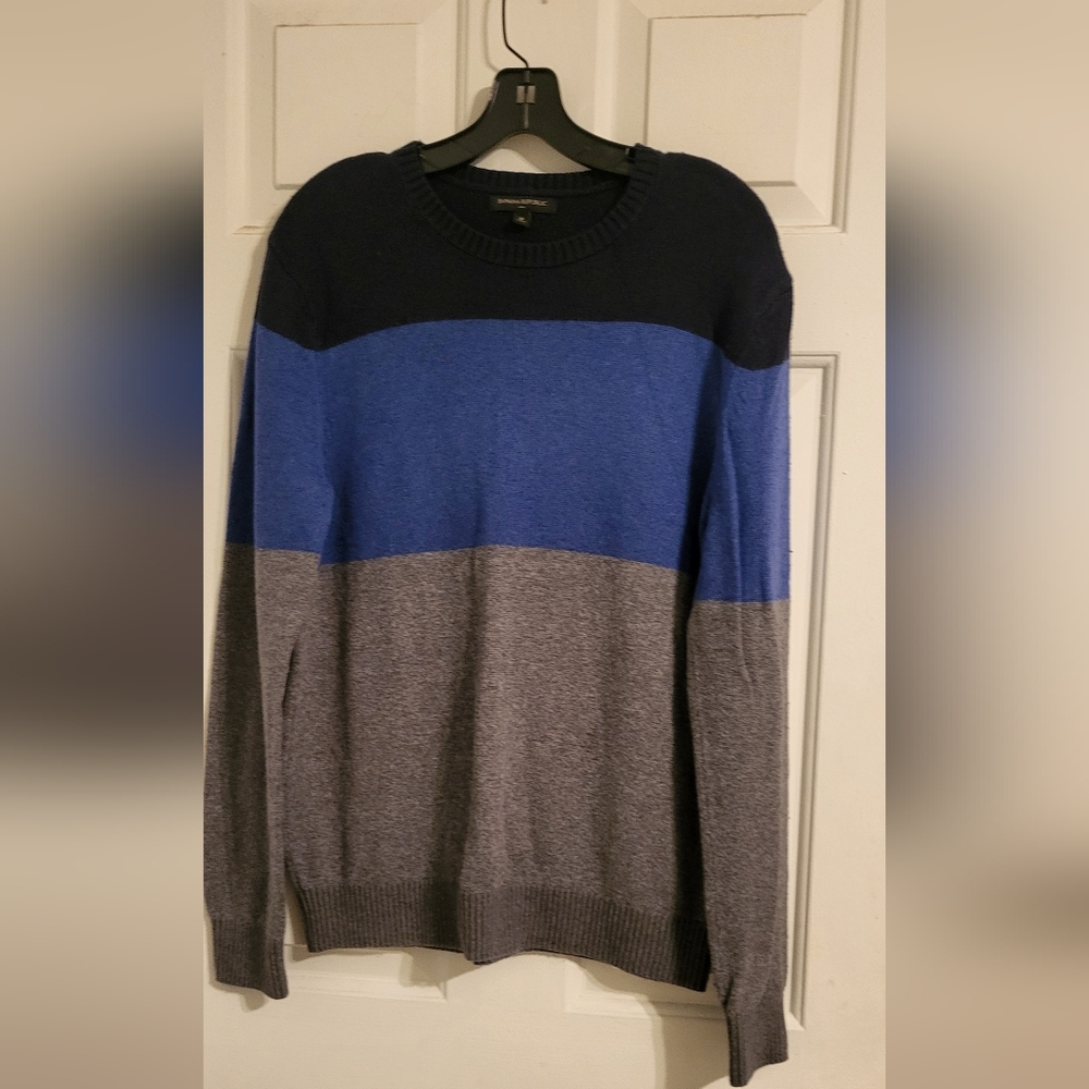 Banana Republic Men's Tri-Tone Crewneck Sweater
